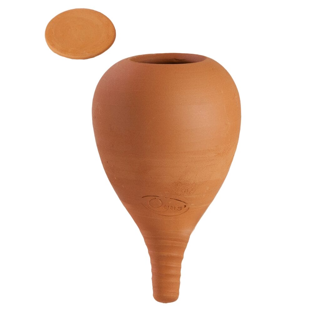 Oyas à planter small nature – Système d’arrosage en argile élégant et écologique pour plantes.
